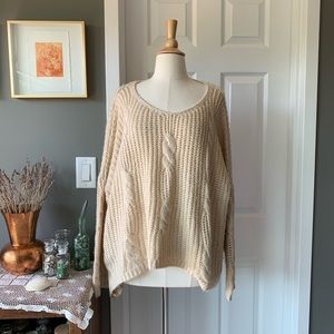 UNIF Cream Cable Knit Sweater